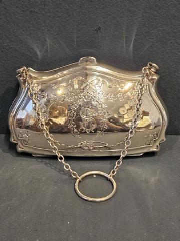 Antique George V Silver Purse by Davis Moss & Co of Birmingham