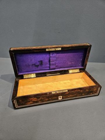 Antique Victorian Coromandel Glove Box