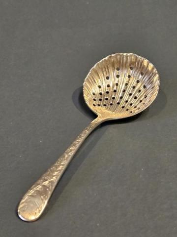 Antique George V Silver Strainer by William Henry Leather