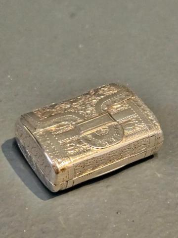 Antique Georgian Silver Vinaigrette by Samuel Pemberton of Birmingham