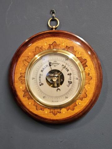 Antique Edwardian Inlaid Aneroid Barometer