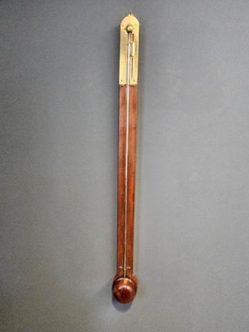 Early Victorian Antique Dunn of Edinburgh Mahogany Stick Barometer 