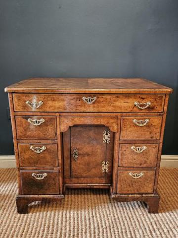 Antique George I Walnut Kneehole Desk