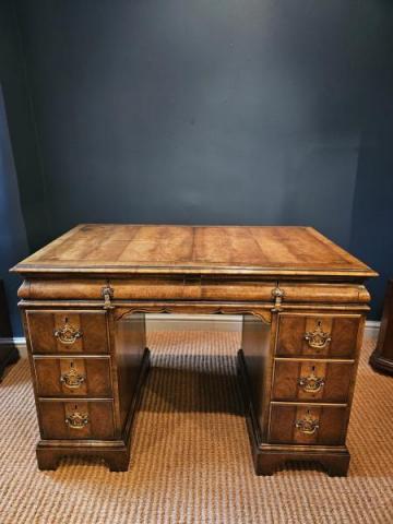 Antique Edwardian Walnut Writing Desk