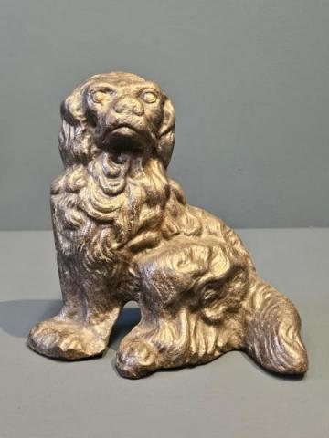 Antique Victorian Cast Iron Spaniel Door Stop at Sturmans Antiques door stop for sale