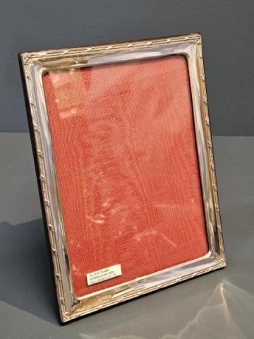 Antique Silver Ribbon Border Photo Frame by William Neale of Birmingham