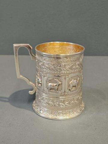 Antique Victorian Edinburgh Silver Mug by Marshall & Sons of Edinburgh