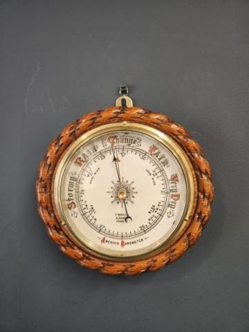 Antique Victorian Oak Dublin Barometer