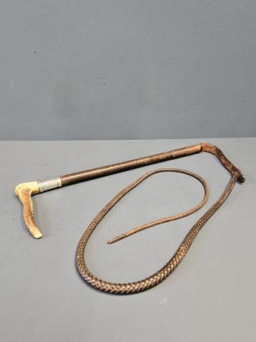 Antique Robson & Cooper Silver Mounted Riding Whip