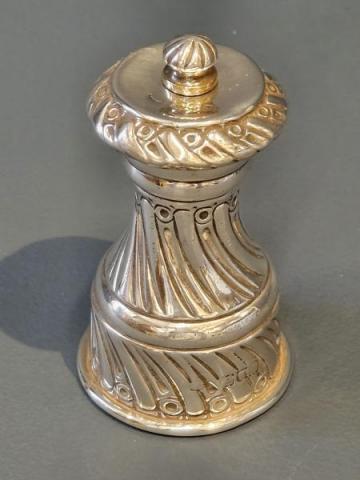 Antique Victorian Silver Pepper Grinder 