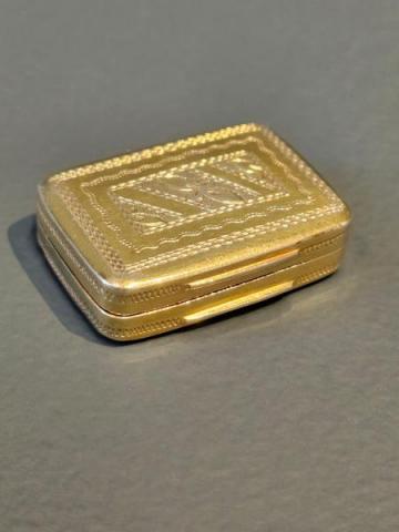 Antique George III Silver Gilt Vinaigrette by William Lea of Birmingham