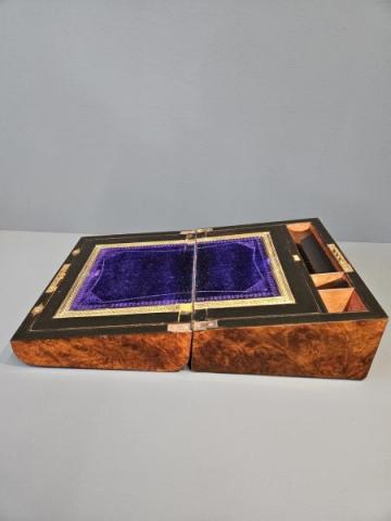Antique Victorian Burr Walnut Writing Slope