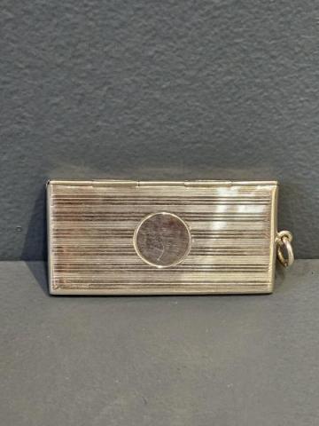 Antique Engine Turned Silver Triple Stamp Envelope by Adie & Lovekin of Birmingham at Sturmans Antiques silver to sale