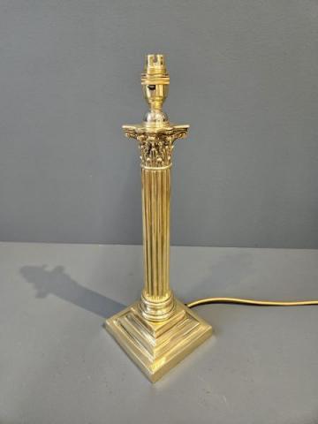 Antique Brass Corinthian Column Table Lamp at Sturmans Antiques brass lamp for sale