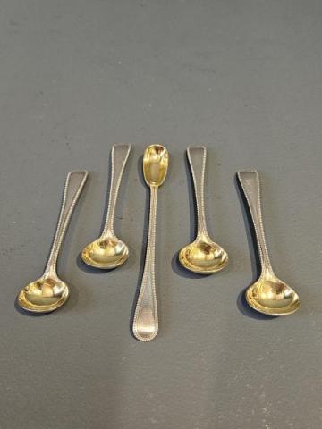 Antique Set of Six Mid Victorian Silver Condiment Spoons