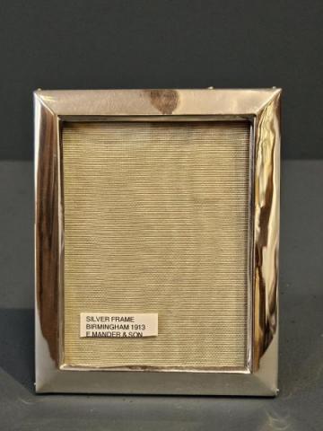 Antique Silver Cushion Moulded Photo Frame by Edward Mander & Sons of Birmingham at Sturmans Antiques Photo frames for sale