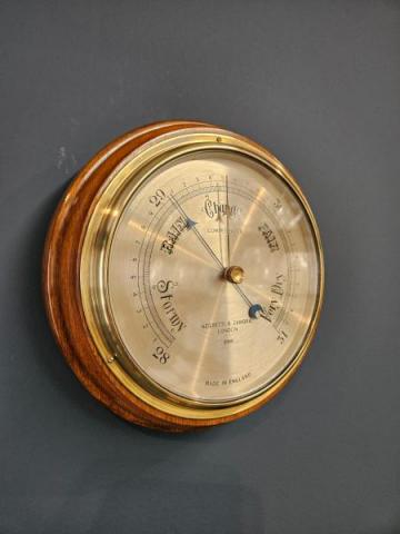 Antique Negretti & Zambra Walnut Barometer