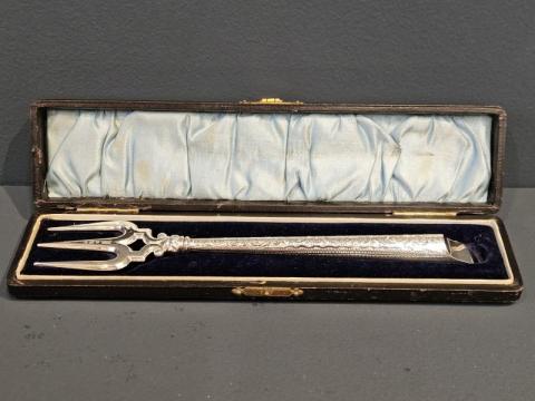 Antique Silver Victorian Toasting Fork by Adie & Lovekin Ltd of Birmingham at Sturmans Antiques silver for sale