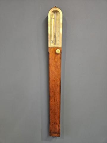 Antique Negretti & Zambra Oak Stick Barometer at Sturmans Antiques barometers for sale