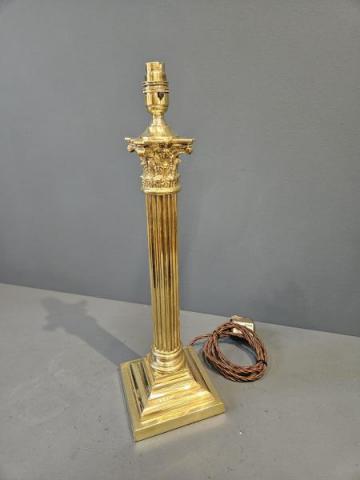 Antique Corinthian Column Table Lamp at Sturmans Antiques lamp for sale