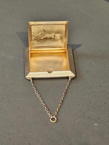 Antique George V Engine Turned Silver Keep Sake Photo Frame at Sturmans Antiques silver for sale