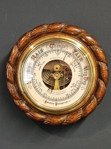 Antique Aitchison & Co Rope Twist Case Skeletonised Barometer at Sturmans Antiques barometer for sale