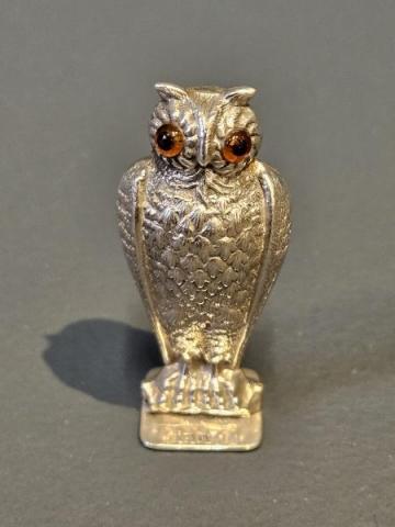 Antique Silver Owl Wax Seal at Sturmans Antiques silver for sale