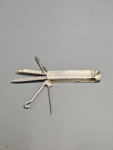 Antique Levi & Salaman Silver Pen Knife and Cheroot Cutter at Sturmans Antiques silver for sale