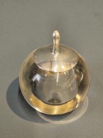 Antique Silver Top Paperweight Glue Pot at Sturmans Antiques silver for sale