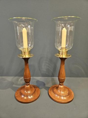 Antique Pair of Edwardian Candlesticks and Shades at Sturmans Antiques candlesticks for sale