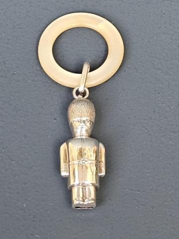 Antique Rare Kings Guard Silver Rattle and Soother at Sturmans Antiques silver for sale