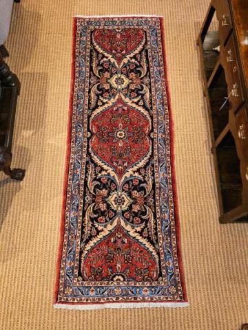 Antique 7' 6" Persian Pure Wool Runner at Sturmans Antiques rugs for sale
