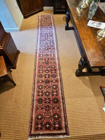 Antique Persian Pure Wool Runner Rug at Sturmans Antiques rugs for sale