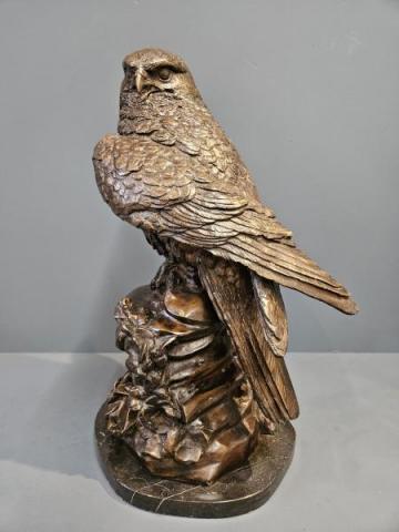 Antique Large Bronze Kestrel at Sturmans Antiques bronze for sale