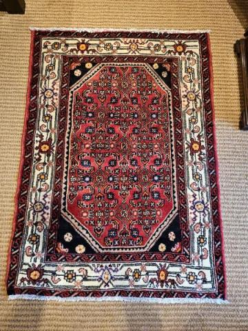 Antique Quality Persian Pure Wool Rug at Sturmans Antiques Rugs for sale