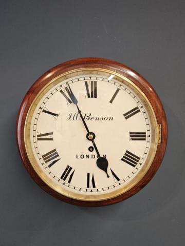 Antique Victorian 8 Day Fusee Dial Clock by Benson at Sturmans Antiques Clock for sale