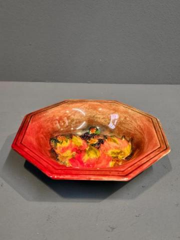 Antique Moorcroft Leaf and Blackberries Flambe Bowl at Sturmans Antiques Moorcroft for sale
