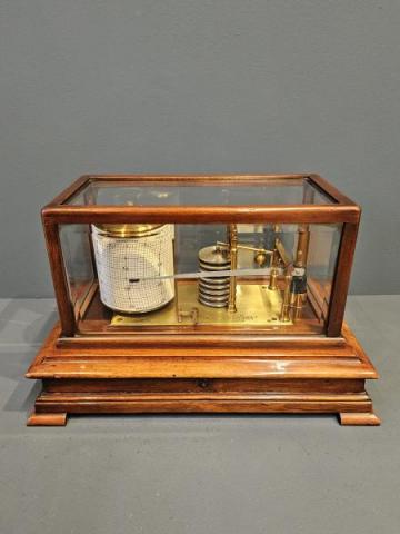 Antique Edwardian Mahogany Barograph at Sturmans Antiques barograph for sale