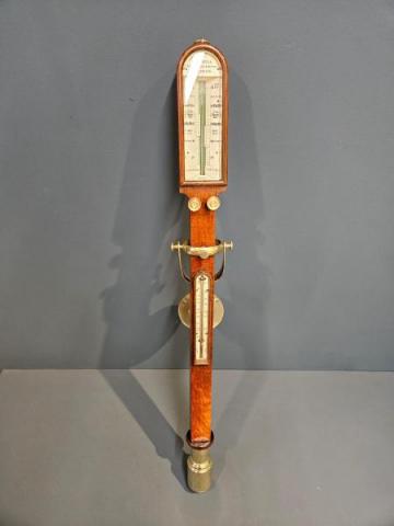 Antique Victorian Rosewood Marine Stick Barometer by Parnell, Hermitage Bridge, London at Sturmans Antiques barometer for sale