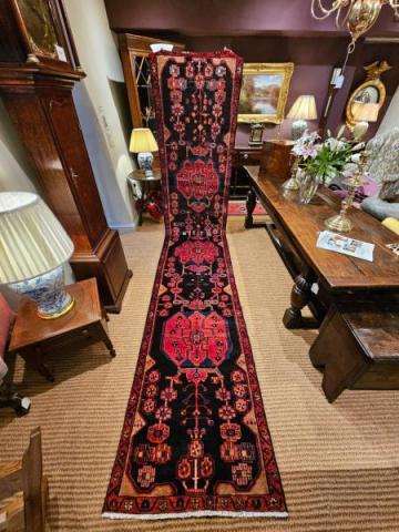 Antique Long Persian Pure Wool Runner at Sturmans Antiques Rug for sale 