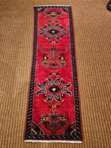 Antique Persian Pure Wool Runner Rug at Sturmans Antiques rugs for sale