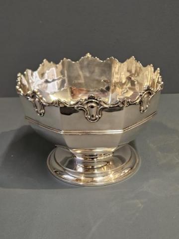 Antique 27oz Silver Punch Bowl by William Hutton & Sons of London at Sturmans Antiques silver for sale