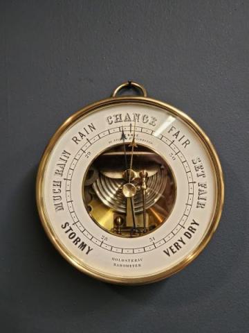 Antique Large Skeletonised Marine Barometer by Lennie, Edinburgh at Sturmans Antiques Barometers for sale 
