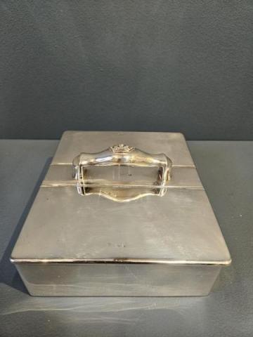 Antique Large Victorian Silver Cigar Box by Joseph Braham of London at Sturmans Antiques silver for sale