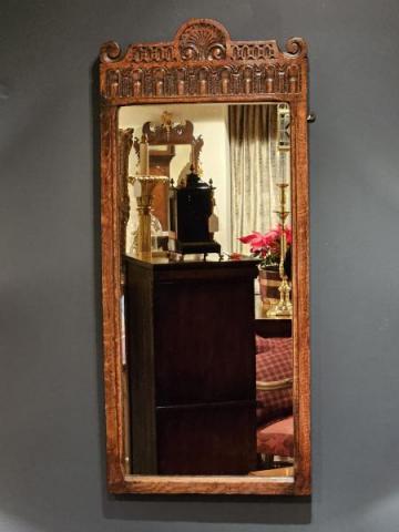Antique Victorian Carved Oak Framed Mirror at Sturmans Antiques mirror for sale