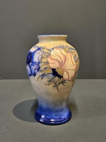 Antique Early Anemone Salt Glazed Vase at Sturmans Antiques Moorcroft for sale