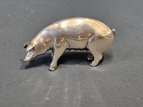 Antique Solid Silver Sow at Sturmans Antiques silver for sale