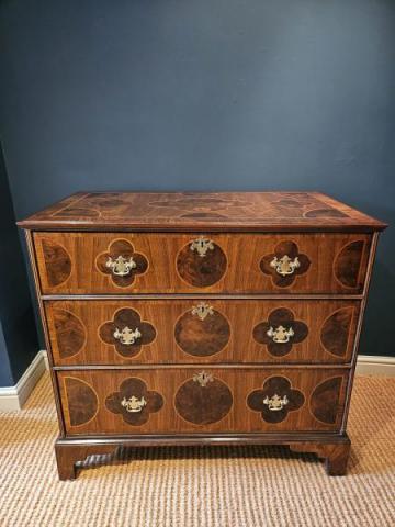 Antique Inlaid Walnut Chest at Sturmans Antiques furniture for sale