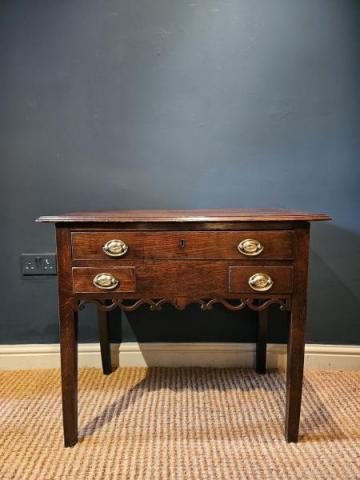 Antique George II Oak Lowboy at Sturmans Antiques furniture for sale