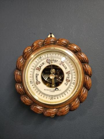 Antique Leeds Skeletonised Ships Barometer by Reynolds & Branson Ltd of Leeds at Sturmans Antiques barometer for sale